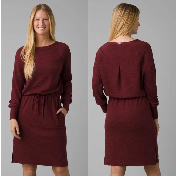 Prana Sunrise Dress Long Sleeve With Pockets